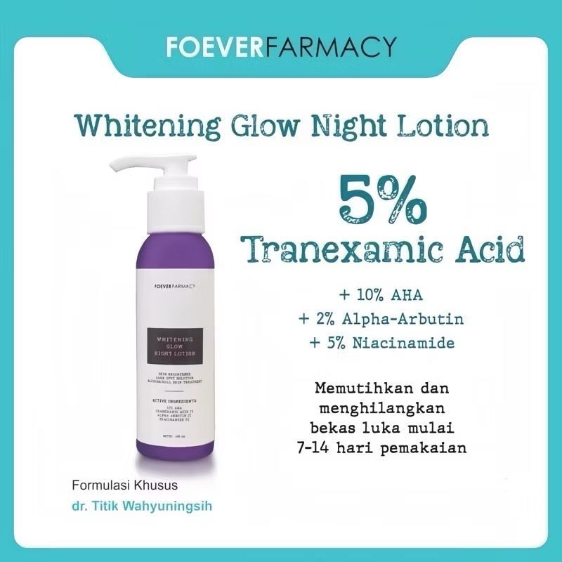 dr Titik Wahyuningsih | TRIPLE BRIGHTENING LOTION | WHITENING GLOW NIGHT LOTON I LOTON UNGU I ROYYAL