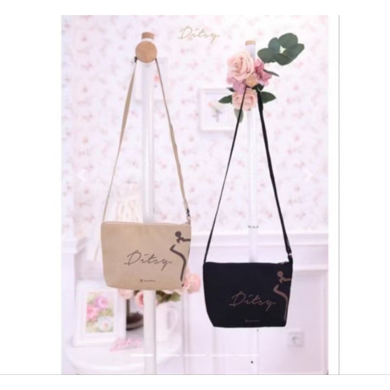 Ditsy Slingback Black