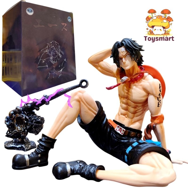 Action Figure One Piece Portgas D Ace Statue Model Action Figure One Piece Koleksi Figure