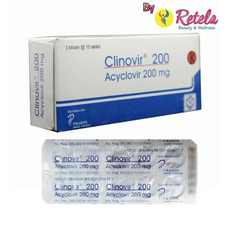 CLINOVIR 200 MG 1 BOX 30 TABLET/Herpes/Anti Virus