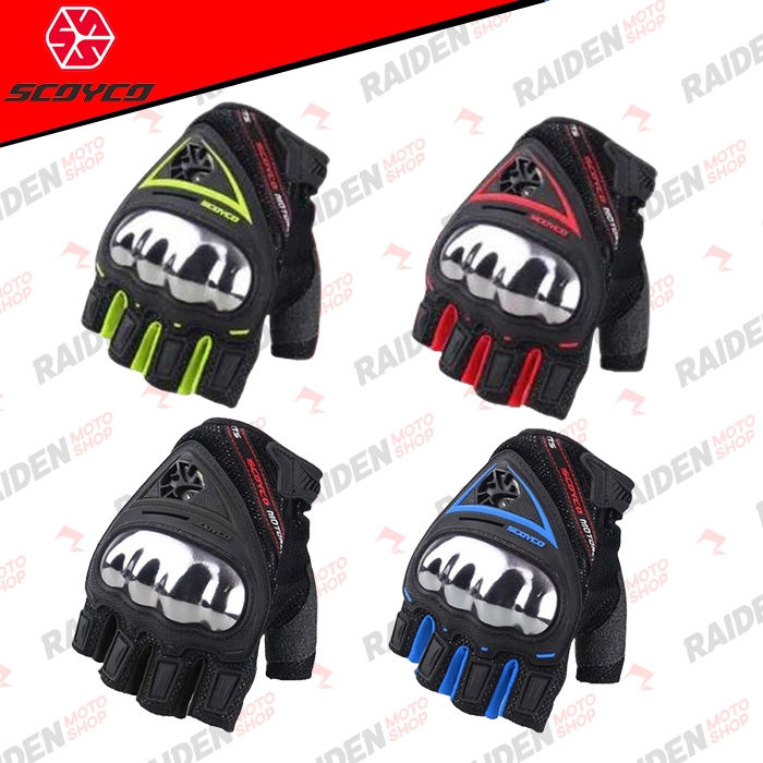 Sarung Tangan Motor Half Finger Protektor TPU Anti Slip Scoyco MC44D