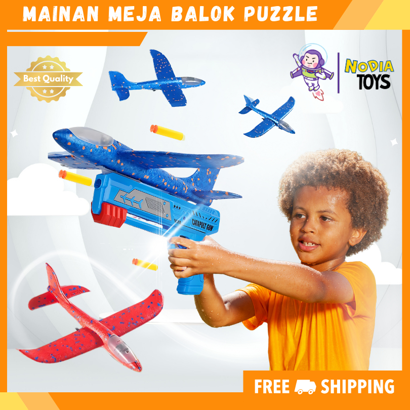 Nodia Toys Mainan Pistol pesawat terbang | Mainan Tembakan Pesawat dan Peluru | Mainan Pistol Tembak