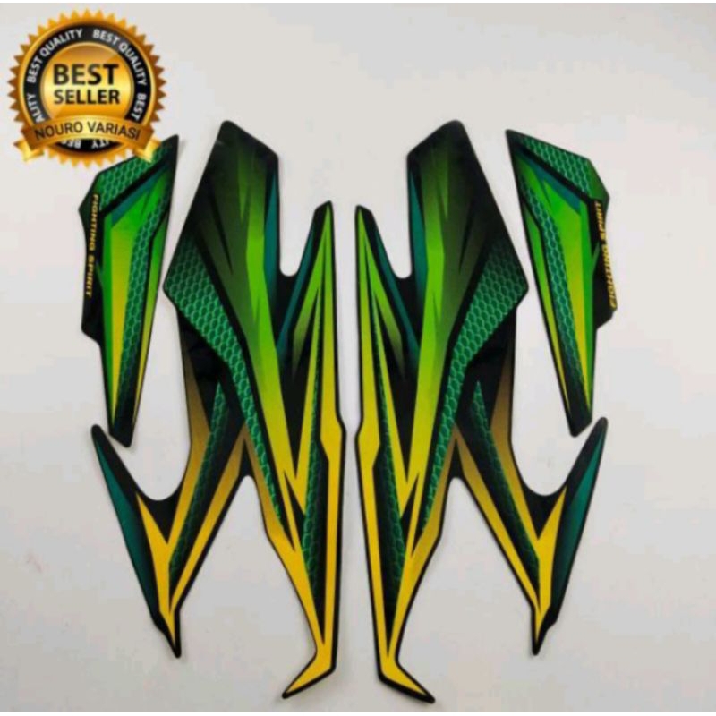 STRIPING YAMAHA RX KING 2005 HIJAU