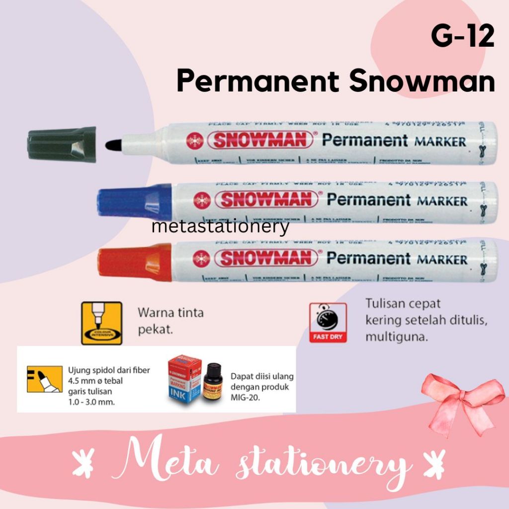 

Spidol Permanent Snowman G-12 (1pc)