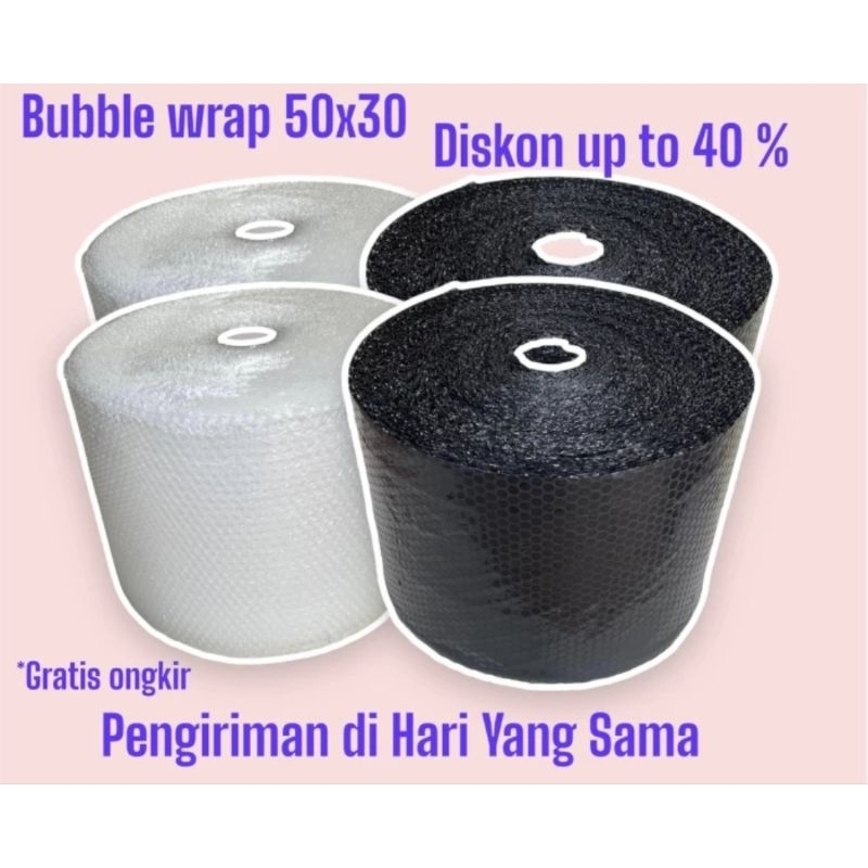 

InJO Bubble wrap roll ukuran 30cm x 50meter / plastik gelembung harga pabrik