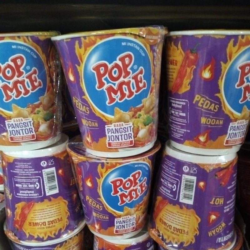 

POP MIE PEDES DOWER PANGSIT JONTOR 1 DUS ISI 12