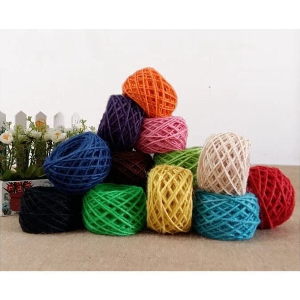 

Tali Goni Rami Dekorasi foto dan kerajinan tangan Warna 2mm 3mm 3ply Varian warna - Kuning