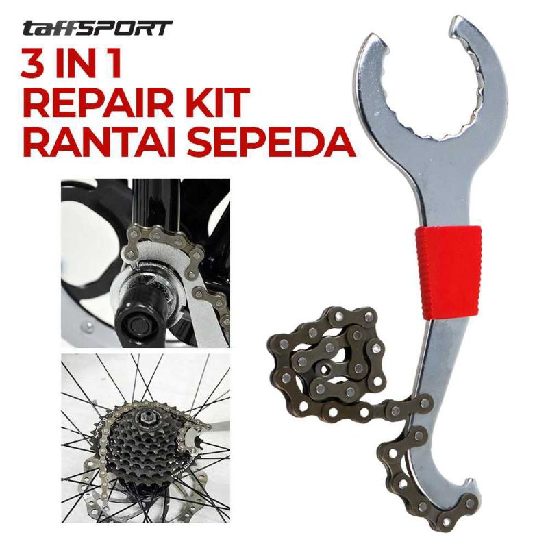 kunci sepeda rantai sepeda kunci sepeda 3 in 1 Repair Kit Rantai Sepeda kunci crank sproket