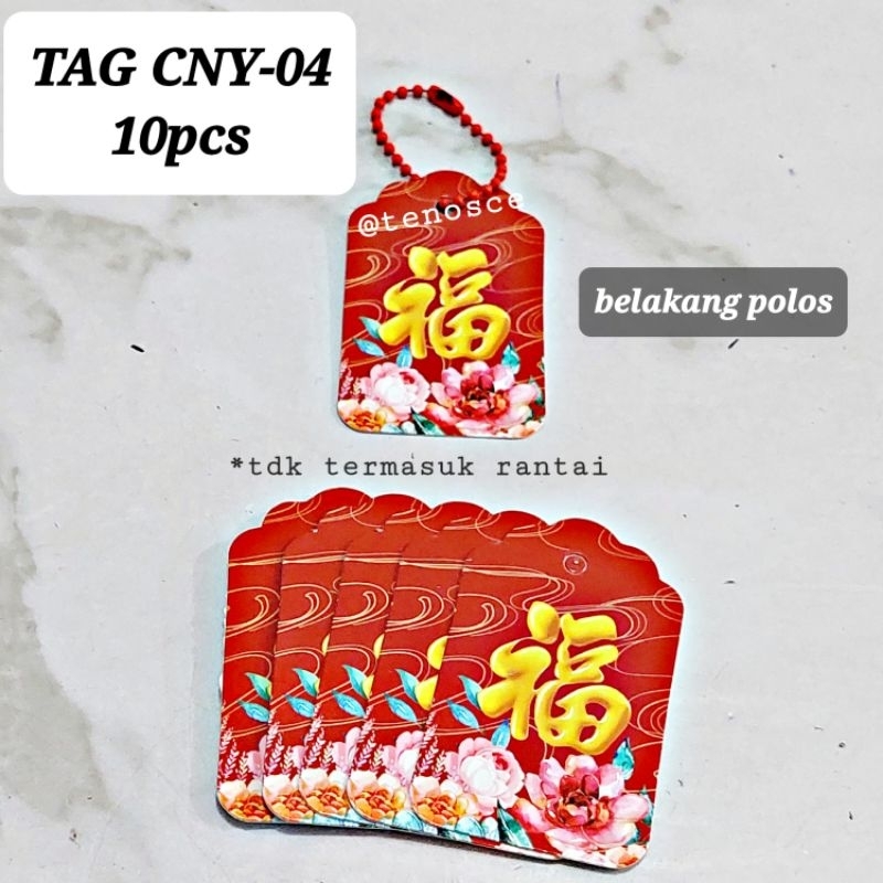 

10pcs/pack Hangtag Hang Tag Gantungan Dekorasi Imlek Konien Sincia Fu Rantai Lada Hampers