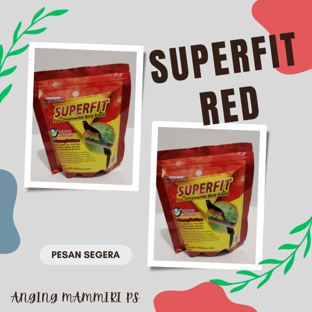 SUPERFIT RED (Pakan Makanan Burung Murai Kacer Voer)
