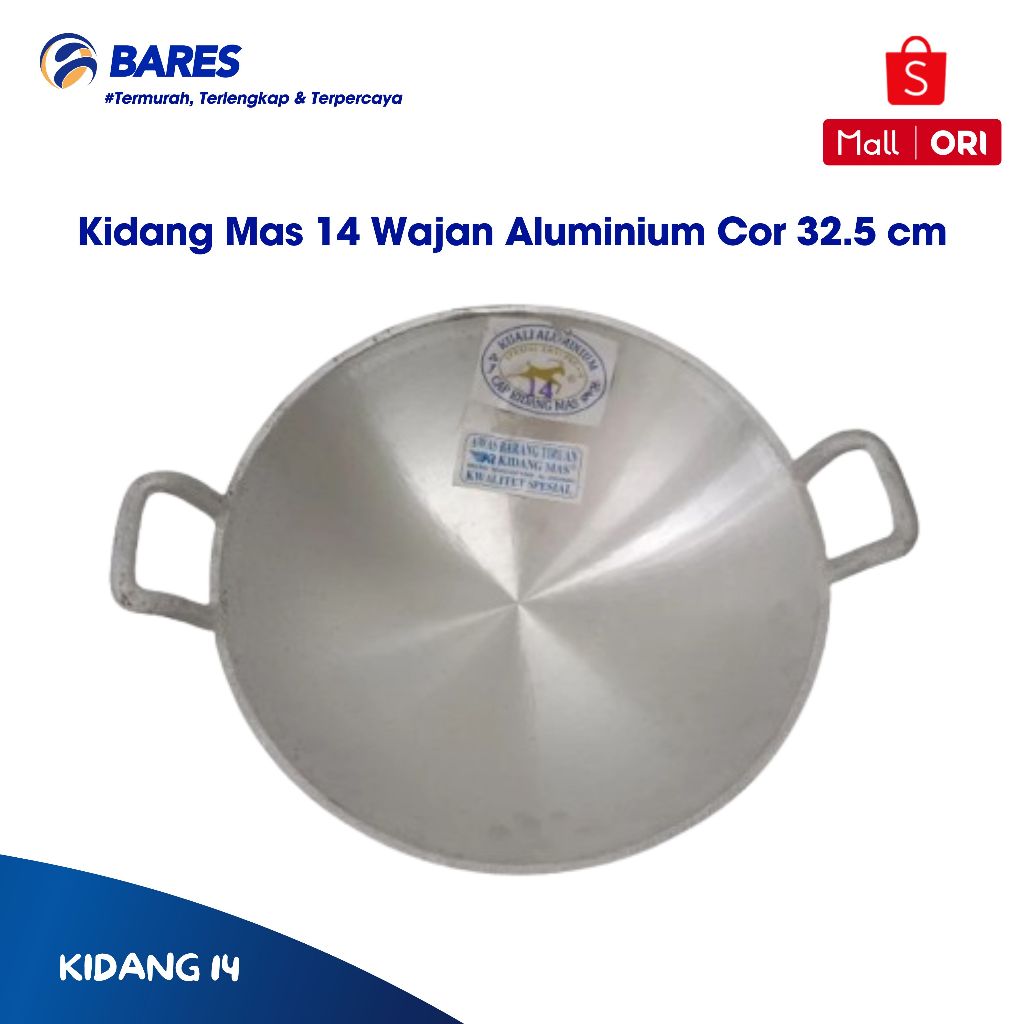 Kidang Mas 14 Wajan Aluminium Cor 32.5 cm