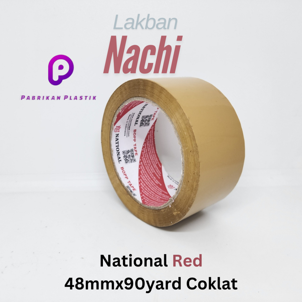 

Lakban Nachi OPP National Core "Red" Ukuran "48mm x 90 yard" ukuran sesuai 100% tanpa tipu tipu !!! Lakban Original Asli Nachi/Lakban Nachi coklat