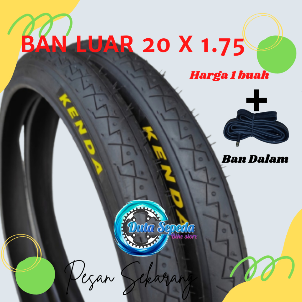 Ban luar sepeda 20 x 1.50 - 1.75 untuk sepeda 20 inch