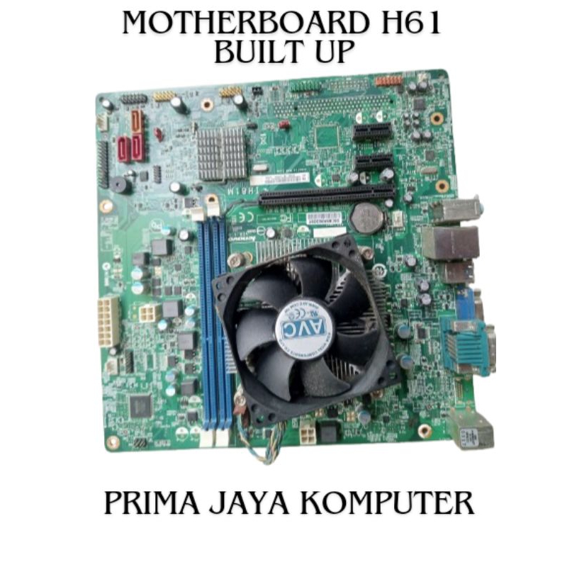 Motherboard H61 LGA 1155 Paketan Prosesor, Fan, Backpanel