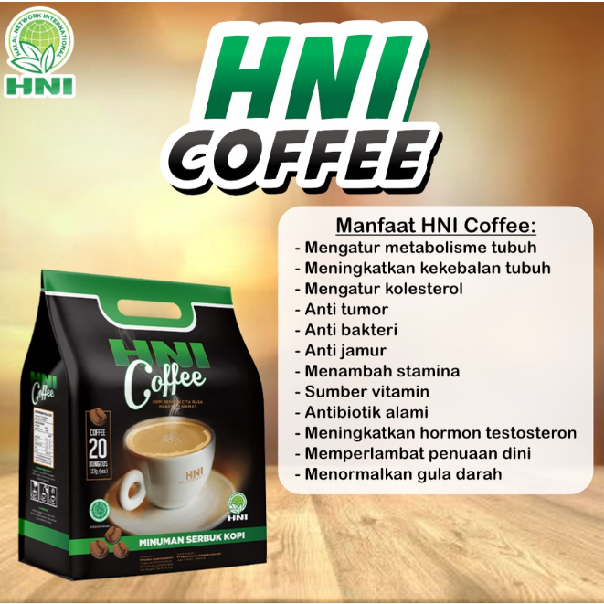

HNI Coffee 20 saset | Kopi Herbal HNI HPAI Dapat Meningkatkan Stamina