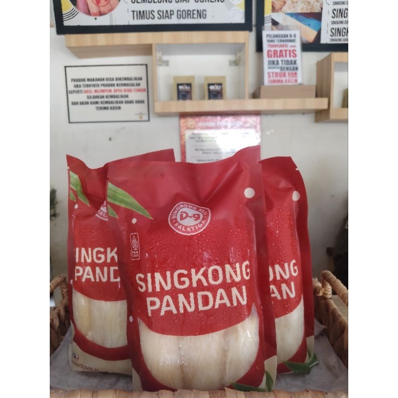 

Singkong Pandan siap goreng cap D-9 asli Salatiga
