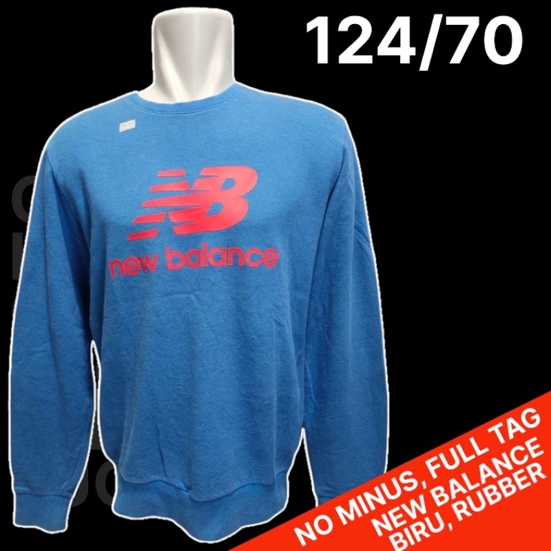 Crewneck Birel/Biru New Balance Original/Nb CN Biru Nb New Balance Original/Crewneck Biru New Balanc