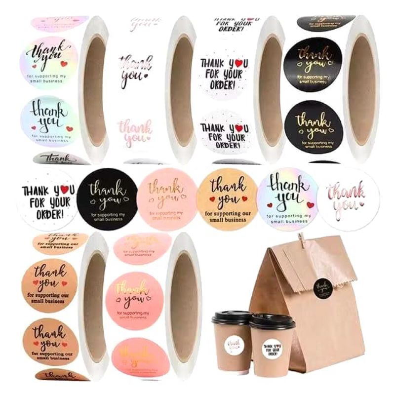 

Sticker Label Makanan ISI 100PCS Sticker Hampers Sticker Toples Kue Logo Makanan Logo Hampers Sticker Handmade With Love Sticker Thank You Label Kemasan Label Thank You Label Handmade with Love Sticker Happy Birthday