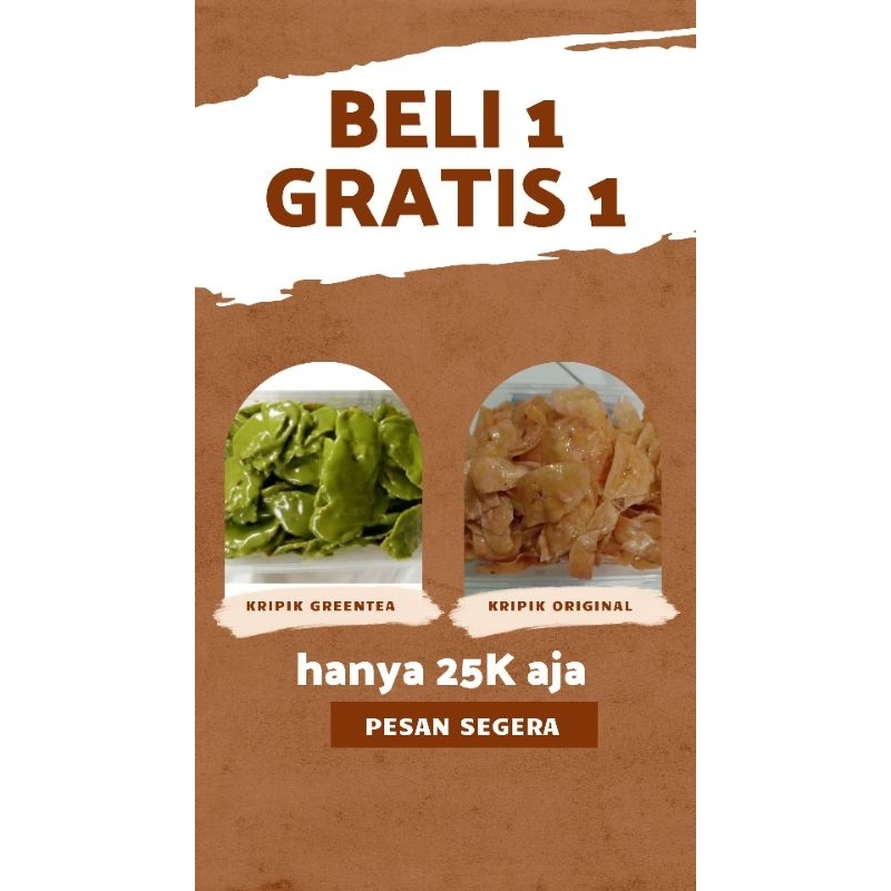 

beli1 gratis 1 kripik pisang greentea 150gram