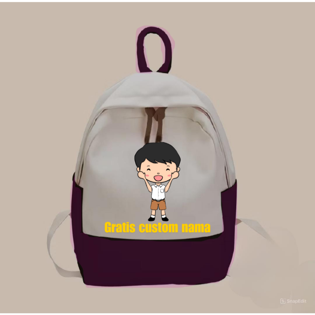 Tas Ransel Anak dengan Custom Nama