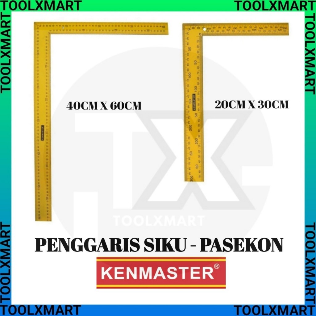 

Penggaris Siku tukang KENMASTER / Penggaris Siku Baja 20 x 30cm / Penggaris Siku 40 x 60 cm KENMASTER