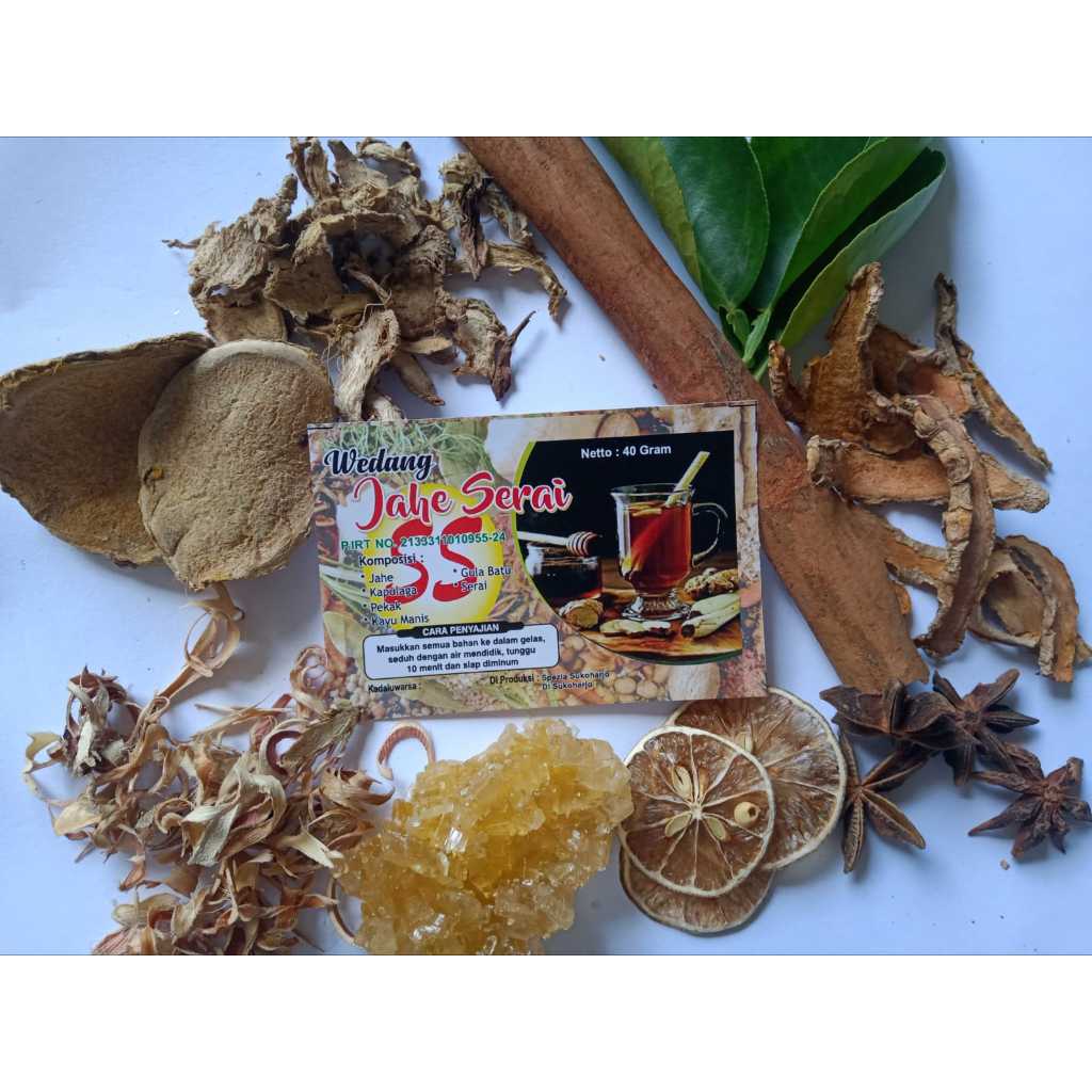 

WEDANG JAHE SERAI SS ISI 10 BKS INCLUDE GULA BATU