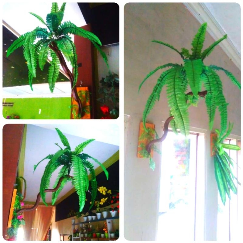 Tanaman paku pakis pohon kadaka boston tanduk rusa ekor monyet bunga hias artificial imitasi palsu p