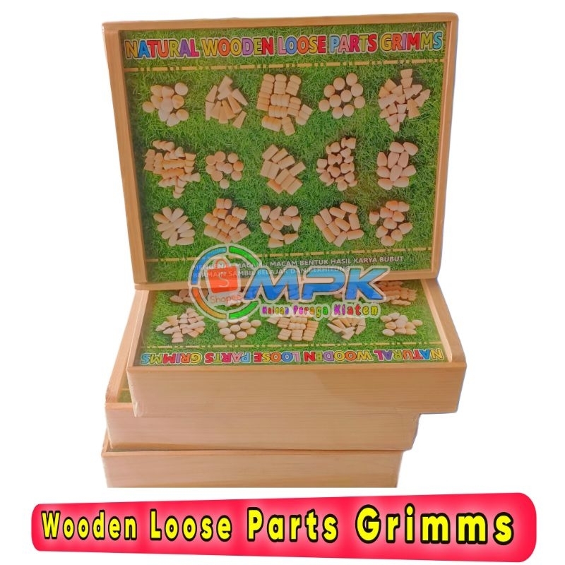 ALAT PERAGA EDUKATIF WOODEN LOOSE PARTS GRIMMS LOOSE PARTS KAYU NATURAL LOOSE PARTS KAYU BUBUT