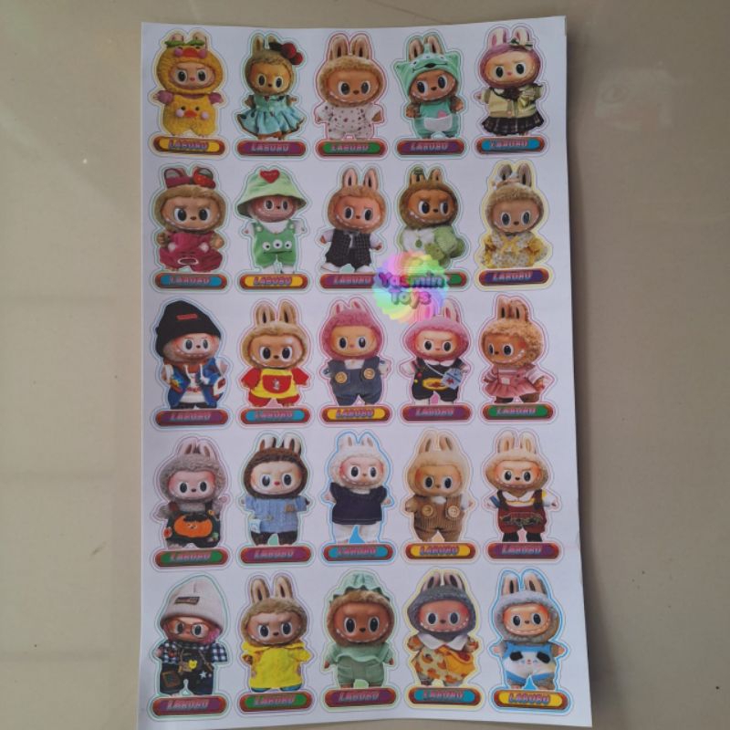 

STIKER LABUBU PERLEMBAR ISI 25PCS