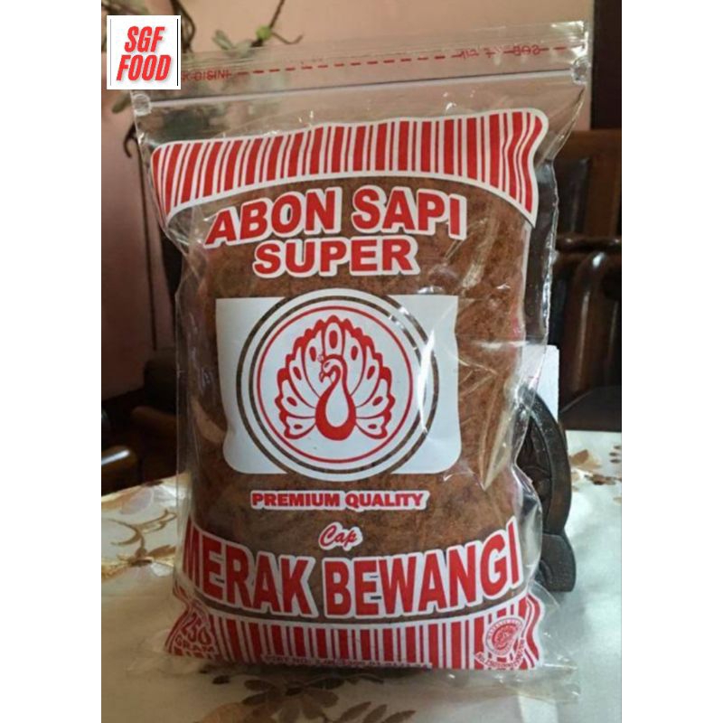 

abon sapi super cap merak bewangi premium 250 gram