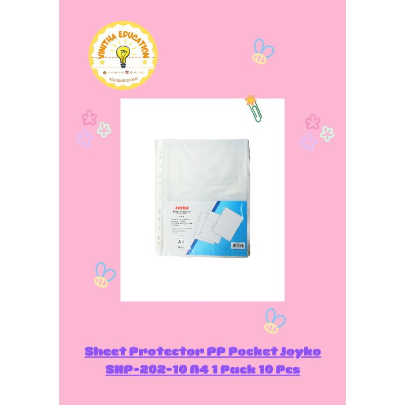 

Sheet Protector PP Pocket Joyko A4 1 pack 10 sheet