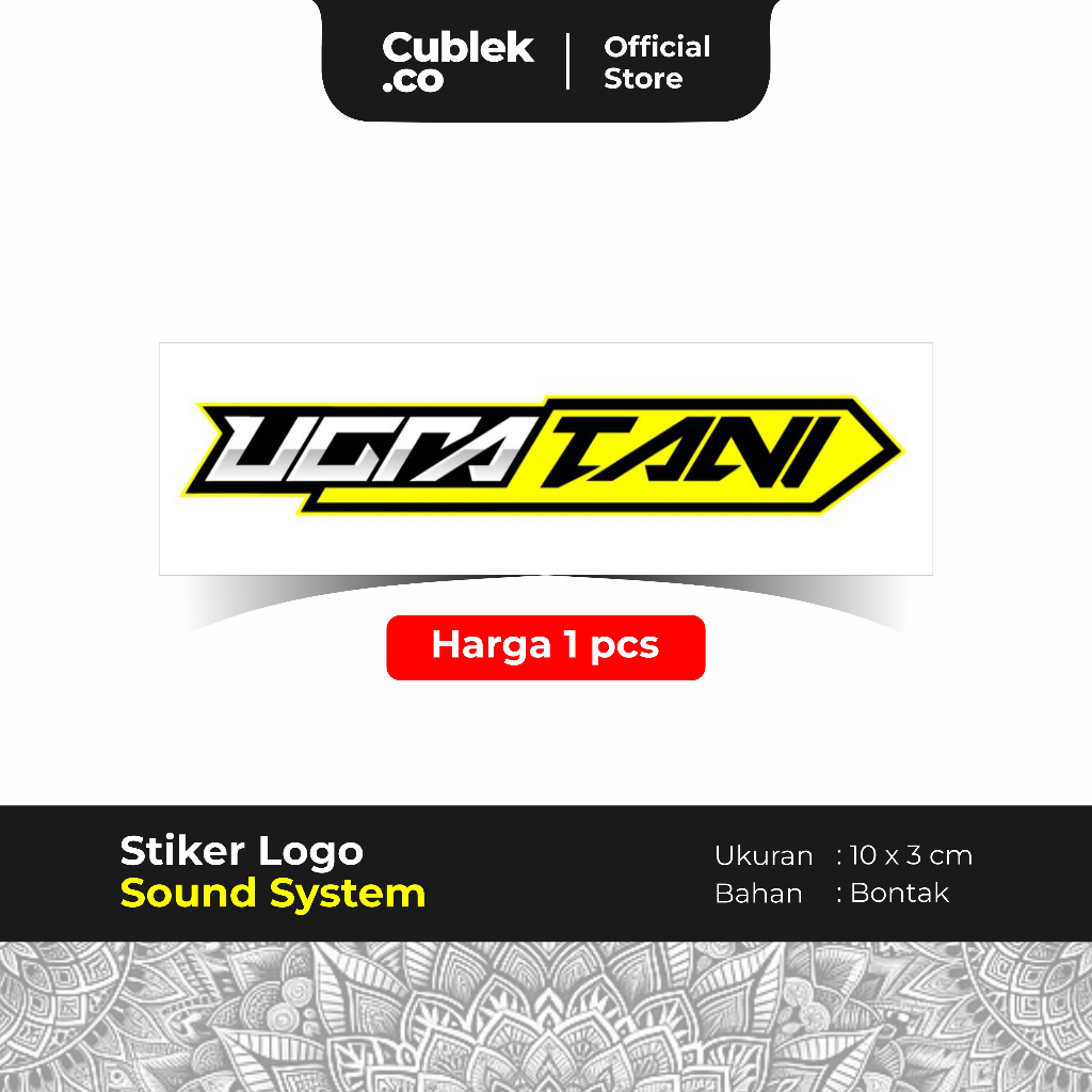 

Stiker Sound System UGRA TANI AUDIO (Bahan Bontak)