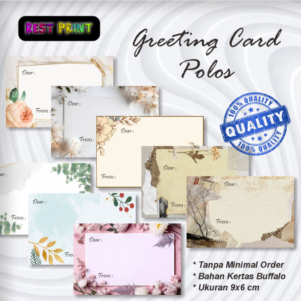 Gift Card - Kartu Ucapan - Greeting Card Polos - Kartu Ucapan Polos - Kartu Ucapan Happy Birthday