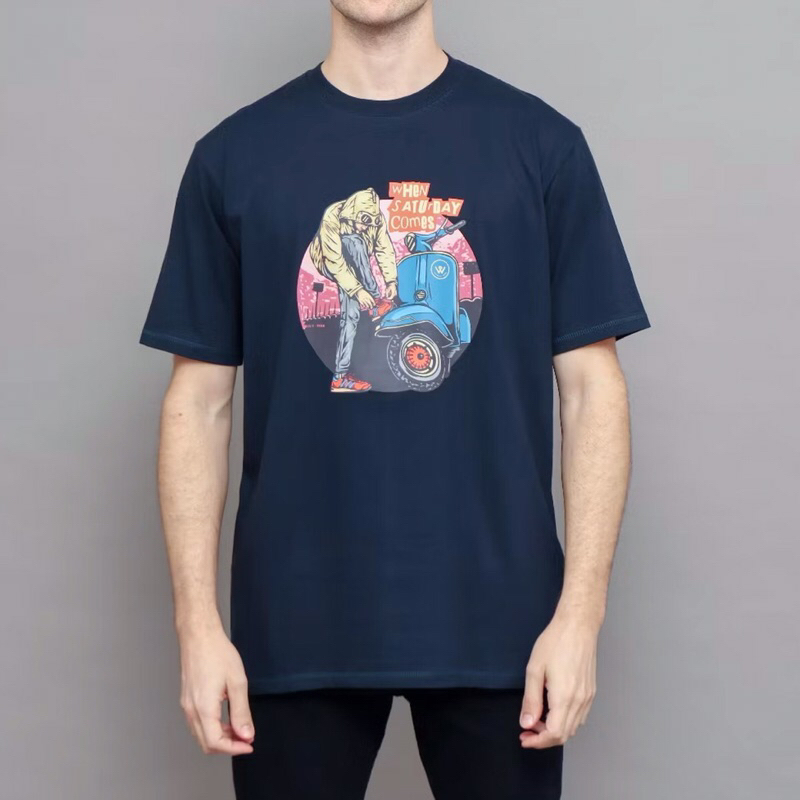 T-Shirt / Kaos When Saturday Comes Navy Series From Weekend Corner
