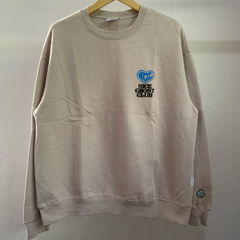 [PRELOVED] Niceghostclub Heart Angel Logo Sweatshirts - Beige