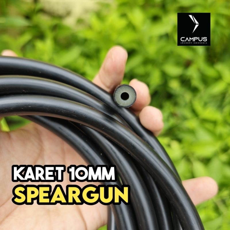 Karet Panah Ikan 10mm Hitam Spearfishing Rubber Best Quality