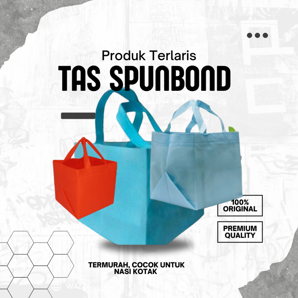 

Tas Spunbon Box Sablon Murah Goodie Bag Murah(nasi kotak hajatan)