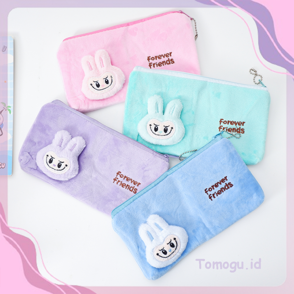 

Kotak Pensil Plushy Labubu Forever Friends Tempat Pensil Plush Wadah Pensil Kostak Pouch Makeup Kosmetik