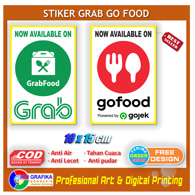 

Stiker makanan online grab food go food sticker petunjuk bisa dibeli aplikasi warung restoran