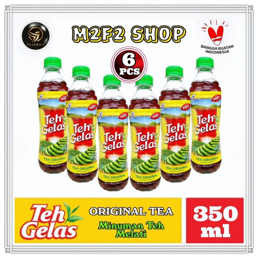 

Teh Gelas Original Botol Plastik Pet - 350 ml (Keemasan 6 Pcs)