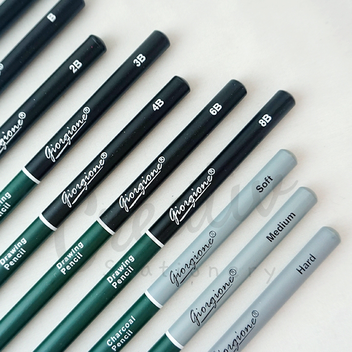 

RB Giorgione Drawing Pencil Pensil Sketsa 12 PC 2B 4B 6B 8B Charcoal G-08912 MIX