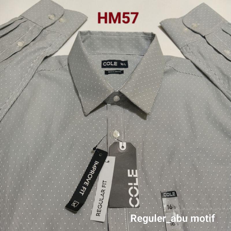 Reguler, Kemeja Pria Lengan Panjang Merek Cole Branded Matahari Original
