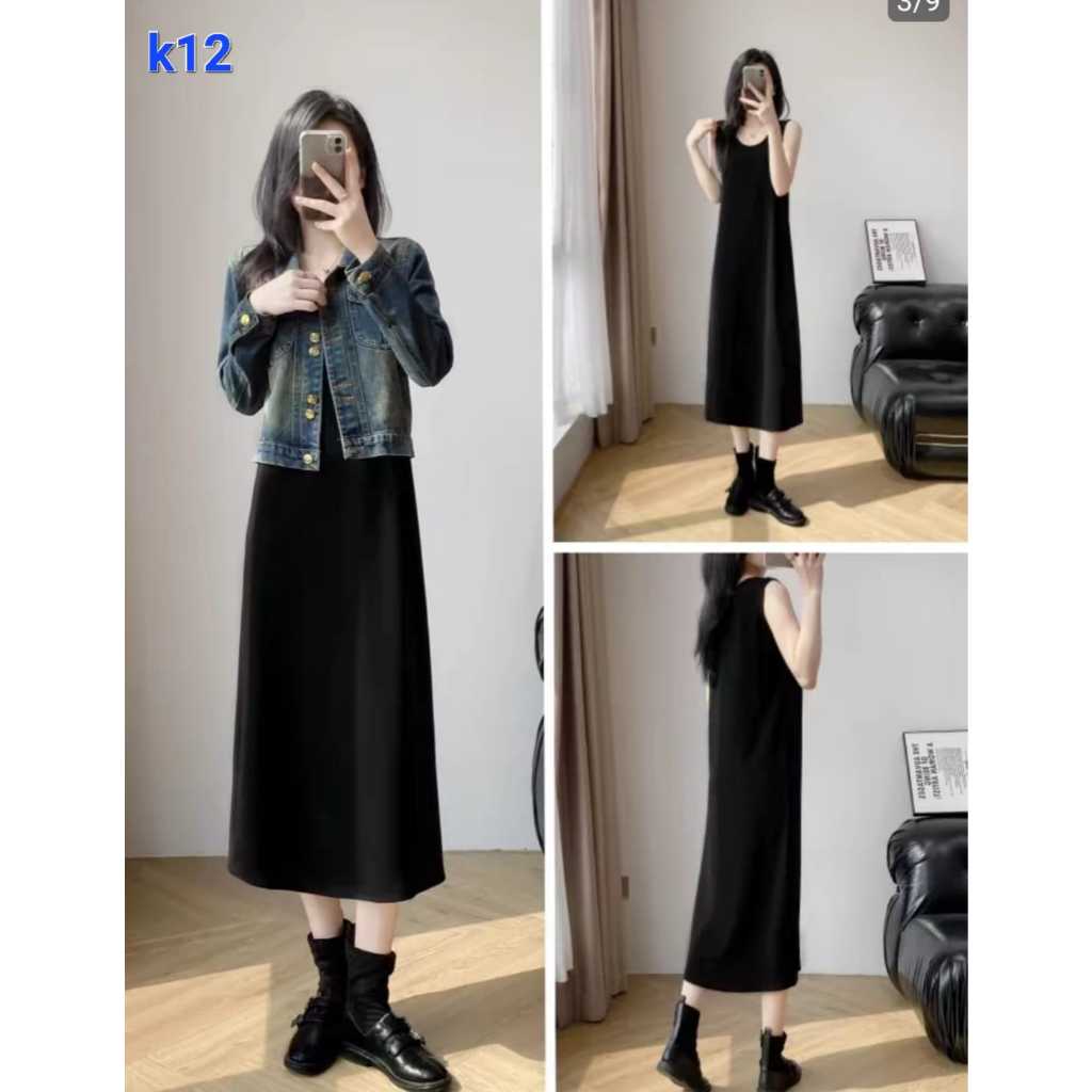 iner dress tanpa lengan/dress inner tanpa lengan/inner dress tanpa lengan jumbo