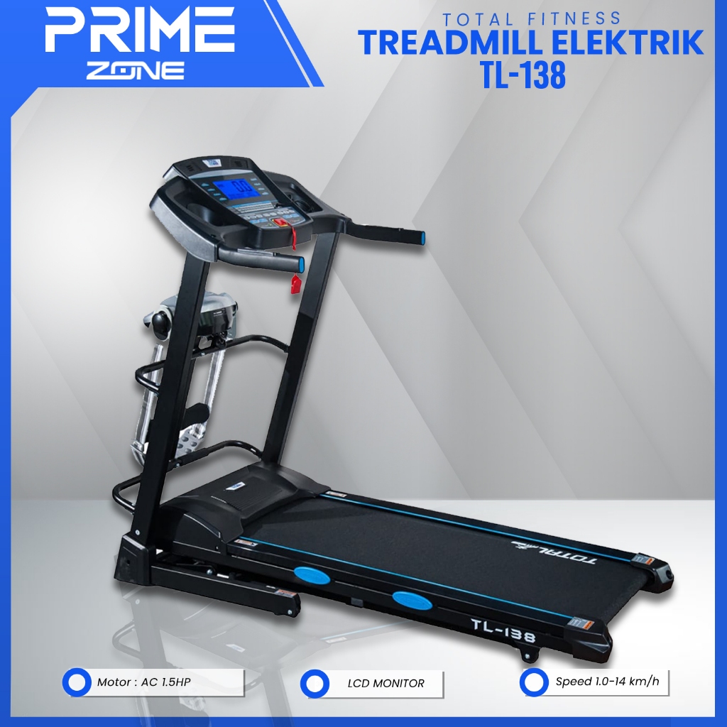 Treadmill Elektrik TL-138 Total Health Gym Fitness, Treadmill Murah Automatic Incline