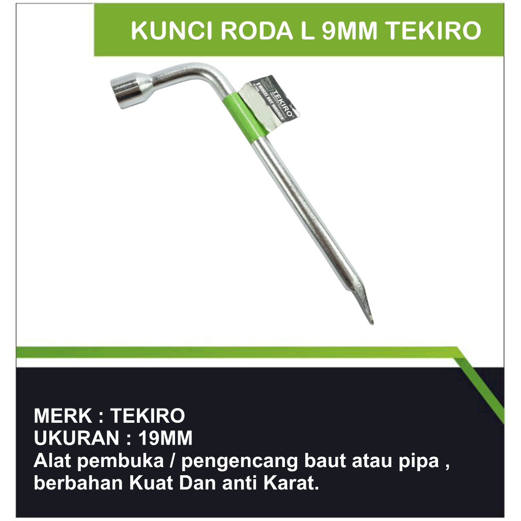 KUNCI RODA L TEKIRO 19MM/KUNCI L RODA/KUNCI TEKIRO/KUNCI RODA