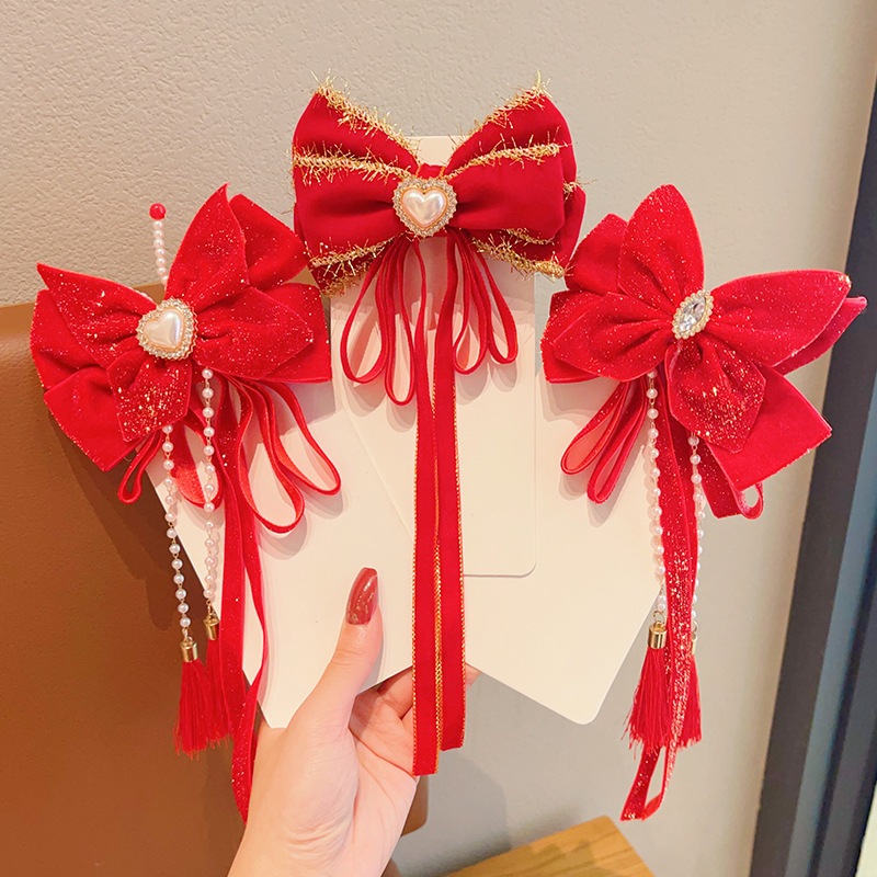 JEPITAN IMLEK ANAK ANAK PEREMPUAN TAHUN 2026/ AKSESORIS PITA IMLEK ANAK CEWEK / JEPIT RAMBUT IMLEK B