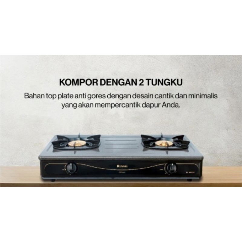 Kompor Gas Rinnai RI-602 AG | Kompor Gas 2 Tungku Rinnai RI 602 AG - Kompor Rinnai RI602AG