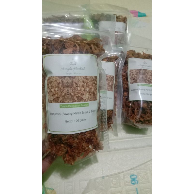 

Bawang Goreng Baru Bikin Renyah Wangi Gurih 100gram Arsyla Herbal Kemasan Ziplok
