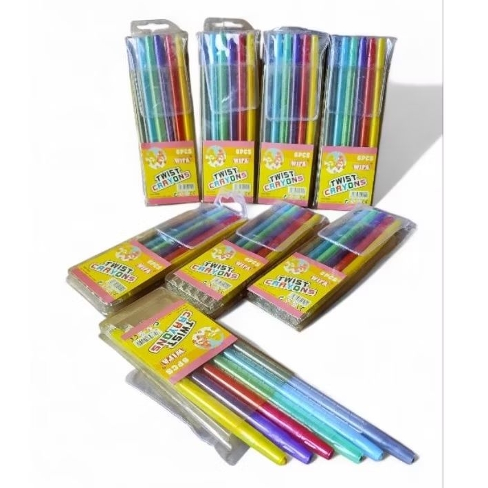 

Crayon/krayon putar panjang 6w/ Rolling Crayon/crayon putar WIFA 6 warna