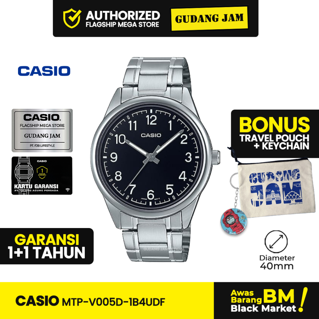 Jam Tangan Casio MTP-V005D-1B4UDF MTP-V005D MTP-V005 MTPV005D MTP V005D SLF***